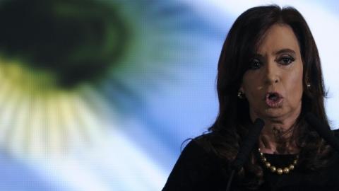 Argentine President Cristina Fernandez de Kirchner delivers a speech at Bicentenario museum in Buenos Aires, on October 10, 2012. (ALEJANDRO PAGNI/AFP/GettyImages)