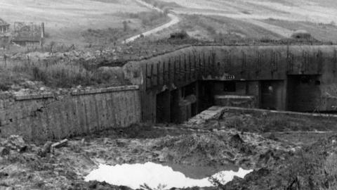 Destroyed bunker at the Maginot Line, 1940. (Paul Mai/ullstein bild via Getty Images)
