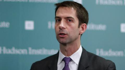 Freshman U.S. Sen. Tom Cotton (R-AR) participates in a conversation about American foreign strategy and statesmanship at the Hudson Institute March 18, 2015 in Washington, DC. (Chip Somodevilla/Getty Images)