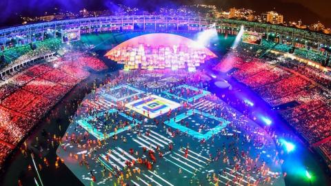 The opening ceremony of the Rio 2016 Olympic Games at the Maracana stadium in Rio de Janeiro on August 5, 2016. (FRANCOIS-XAVIER MARIT/AFP/Getty Images)
