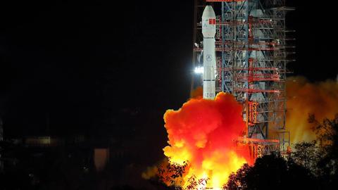 China launches Chang'e-4 lunar probe in the Xichang Satellite Launch Center in southwest China's Sichuan Province, Dec. 8, 2018. (Xinhua/Jiang Hongjing via Getty Images)