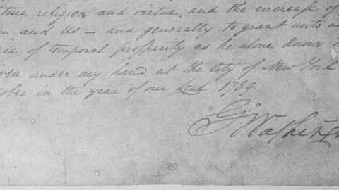 George Washington's Thanksgiving Day Proclamation, October 3, 1789
