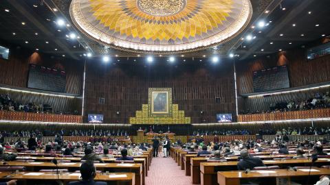 Joint session of the National Assembly and Senate in Islamabad, Pakistan, on February 14, 2020. (Murat Kula via Getty Images)