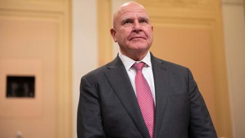 Former National Security Advisor of the United States H.R. McMaster looks on before being sworn in to testifie during the first hearing on national security and Chinese threats to America held by the House Select Committee on the Chinese Communist Party on Capitol Hill in Washington, DC on February 28, 2023. (Photo by ROBERTO SCHMIDT / AFP) (Photo by ROBERTO SCHMIDT/AFP via Getty Images)