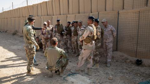 Coalition forces conduct Howitzer live-fire exercise at Al Asad Air Base