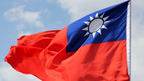 The flag of Taiwan in Taipei on October 10, 2012. (Getty Images)