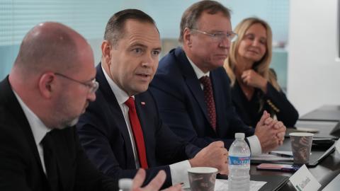 Hudson hosted Polish President Karol Nawrocki during his candidacy to discuss the transatlantic alliance.