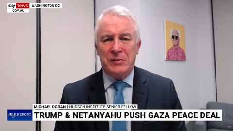 Michael Doran appears on Sky News Australia to discuss President Donald Trump’s 20-point peace deal for Gaza and post-war scenarios.