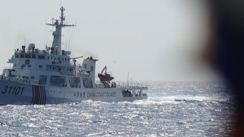 A Chinese coast guard vessel sailing near the disputed waters in the South China Sea, May 14, 2014. (HOANG DINH NAM/AFP/Getty Images)