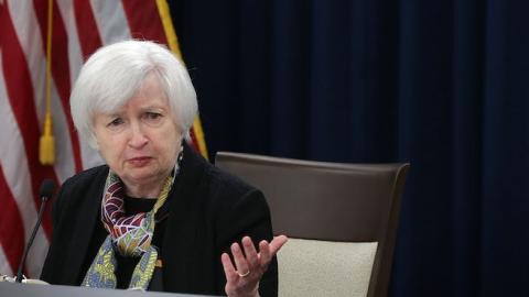 Federal Reserve Board Chair Janet Yellen speaks during a news conference March 16, 2016 in Washington, DC. (Alex Wong/Getty Images)