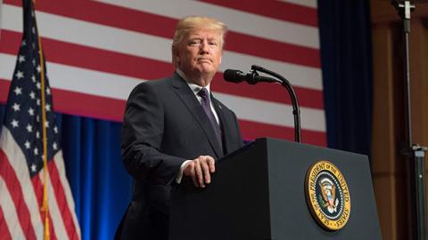 President Trump outlines National Security Strategy in Washington DC, December 18, 2017 (SAUL LOEB/AFP/Getty Images)