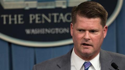 U.S. Assistant Secretary of Defense for Indo-Pacific Security Affairs Randall G. Schriver speaks to reporters on the 2019 Report on Military and Security Developments in China at the Pentagon, Washington, D.C., May 3, 2019. (DoD photo by Army Sgt. Amber I