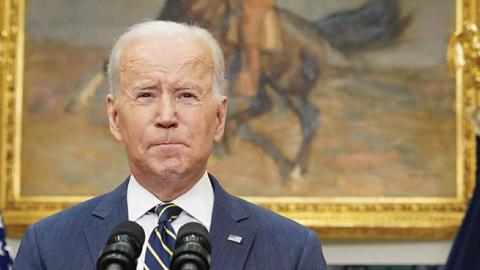 U.S. President Joe Biden speaks about trade with Russia, from the Roosevelt Room of the White House in Washington, DC, on March 11, 2022. (Photo by Mandel Ngan/AFP via Getty Images)