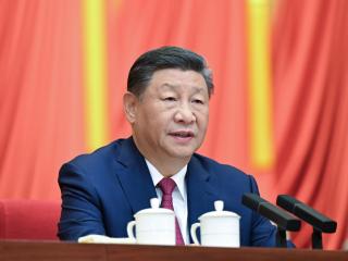 Chinese President Xi Jinping, also general secretary of the Communist Party of China Central Committee and chairman of the Central Military Commission, delivers an important speech at a meeting celebrating the 75th founding anniversary of the Chinese People's Political Consultative Conference CPPCC in Beijing, capital of China, Sept. 20, 2024. (Photo by Xie Huanchi/Xinhua via Getty Images)