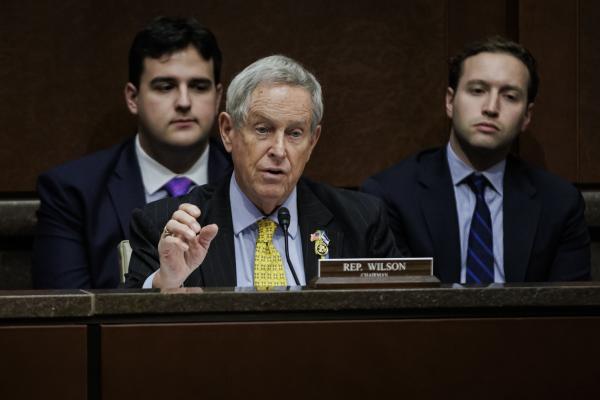 Subcommittee Chairman US Representative Joe Wilson speaks during a House Committee on Foreign Affairs hearing on Capitol Hill on January 11, 2024, in Washington, DC. (Samuel Corum via Getty Images)