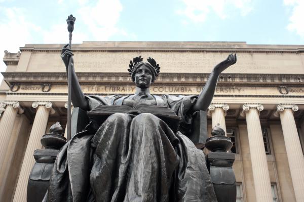 The Alma Mater sculpture at Columbia University in New York City. (Getty Images)