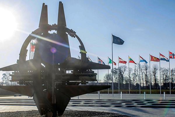 NATO's new headquarters in Brussels, Belgium on March 20, 2018
