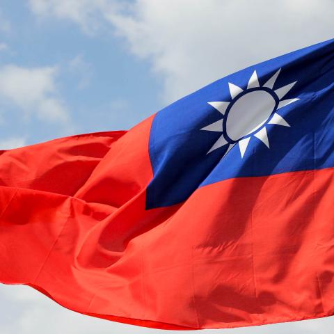 The flag of Taiwan in Taipei on October 10, 2012. (Getty Images)