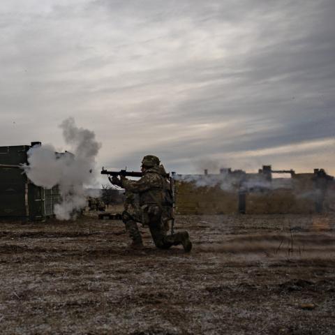 A Ukrainian serviceman fires a rocket-propelled grenade launcher on January 6, 2025, in Donetsk Oblast, Ukraine. (Roman Chop via Getty Images)